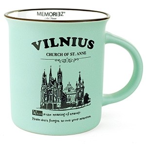Vilnius story mug, mint color