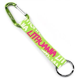 Keychain with Carabiner “LITHUANIA” – Lime Green