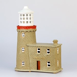 Handmade ceramic lighthouse candle holder -Howth Pier Ireland