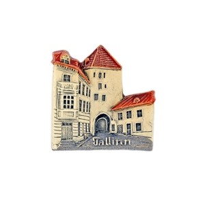 Handmade ceramic fridge magnet Tallinn City Old Town