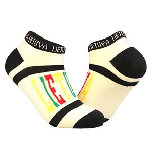 Short men socks Lithuania size:(41-46) White