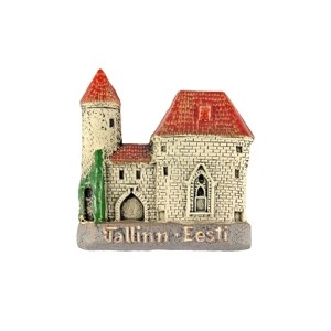 Handmade ceramic fridge magnet Viru Gates Tallinn