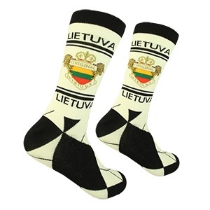 White/Black Men's socks Lithuania size:(41-46)