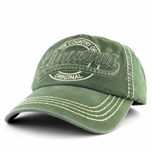 Green denim cap "Lithuania Country of Original"