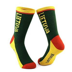 Green Women's Socks "LIETUVA" – Lithuanian Tricolor Accessories