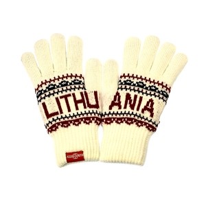 White color winter gloves Lithuania - Robin Ruth