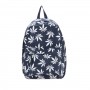 Navy backpack with weed leaf 