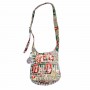 Light brown floral womens bag Lithuania with long handle