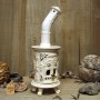 Handmade incense burner round stove white color