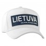 White Cap with Visor – Embossed Rubberized Design