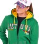 Green sweatshirt with zip Lithuania 1990
