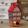 Handmade ceramic candle holder house