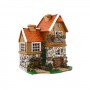Handmade ceramic house candle holder "Water mill"