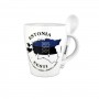 Porcelain mug Estonia with spoon