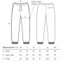 Jogger pants size chart