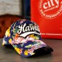 Blue floral flower cap Hawaii