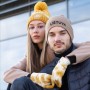 Ocher yellow winter hat Lithuania