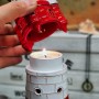 Handmade ceramic lighthouse candle holder Roter Sand