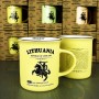 Yellow color story cup Lithuania with short description of Lithuania history
