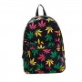 Leisure backpack with tricolor weed leaf