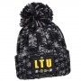 Grey Winter Hat with Pompom "LTU Lietuva"
