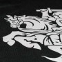 Organic cotton black t-shirts with silver printing "Vytis"