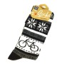 Black / White men's socks with bicycles