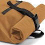 Caramel roll-top backpack