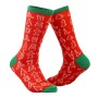 Red color men's Christmas socks