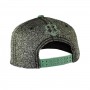 Gray speckled cap with green visor Lithuania