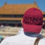 Hat travel Lithuania LTU burgundy color