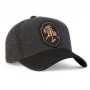 Dark gray cap with patch Vytis