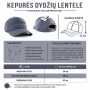 Smoke blue Lithuania cap size chart