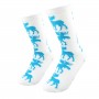 White women socks with blue moose