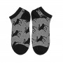 Unisex gray color cotton short socks with elks