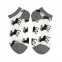 Unisex white color cotton short socks with elks