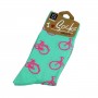 Mint color women socks with bikes