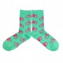 Mint color women socks with bikes