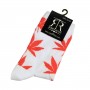 White women socks with weed leaf 