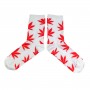 White women socks with weed leaf 