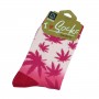 Women pink colors weed socks