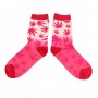 Women pink colors weed socks