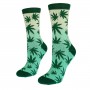 Women green colors weed socks