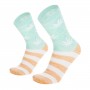 Green/brown men cotton socks with weed leaf 