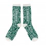 Men's cotton socks Lithuania green/white size: (41-46)