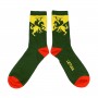 Men's cotton green socks Lithuania with Vytis