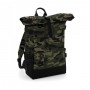 Jungle camo/black roll-top backpack