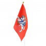 Handheld historical flag of Lithuania with Vytis