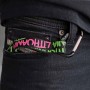 Long neon Lithuania keychain with carabiner on jeans