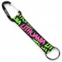 Black LITHUANIA keychain with neon accents